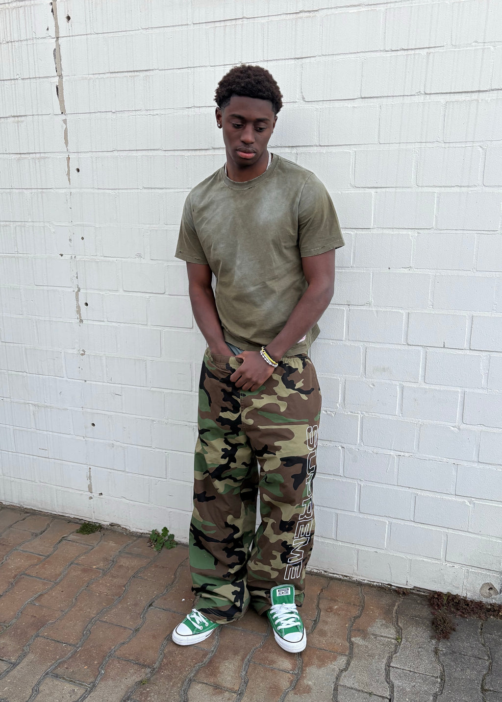 GREEN BB VINTAGE TEE